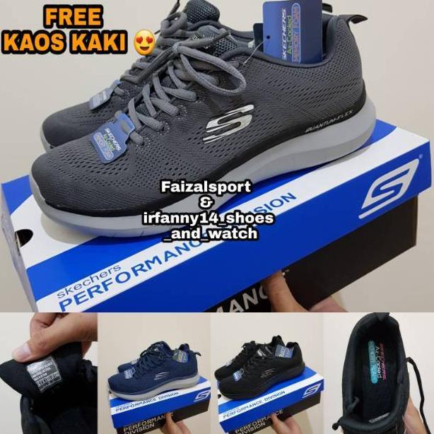 RECOMENDED Sepatu Skechers Pria Sepatu Running SKECHERS QUANTUM FLEX ROOD ALAS FOAM NYAMAN