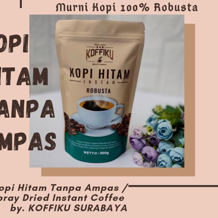 

☄ KOFFIKU Spray Dried Instant Coffee[100% ROBUSTA] 200 GRAM/ Black Coffee/Kopi Hitam Tanpa AmpaS ♖
