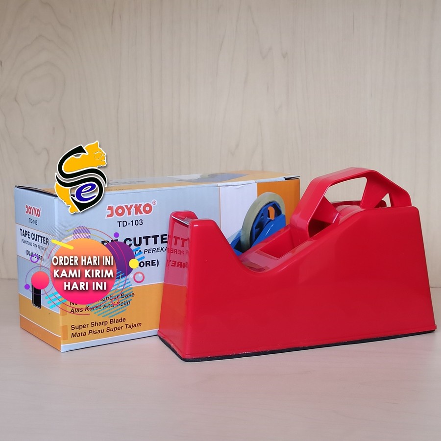 

Dispenser TD-103 Joyko / Tape Cutter / Tempat Isolasi Bisa 2 Ukuran