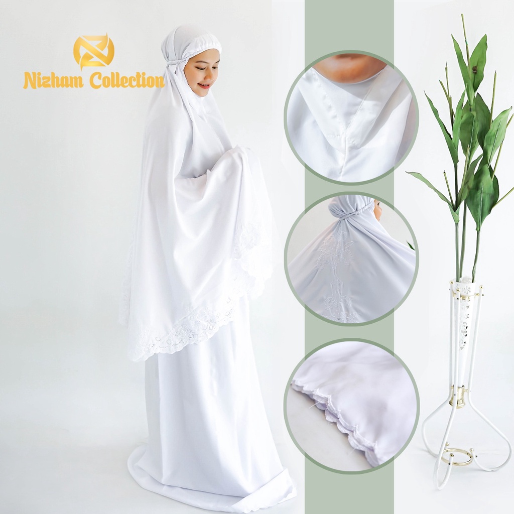 Mukena dewasa bordir manual mukena trend 2023 mukena dewasa kasual