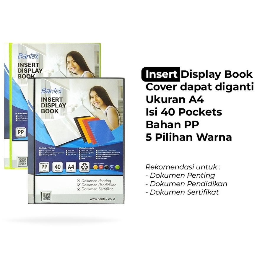 

Bantex Insert Clear Holder Document Keeper 40 Pockets A4