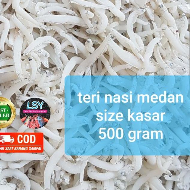 

✥ ikan asin Teri nasi medan super/ tn putih / size jumbo 500gr ➺