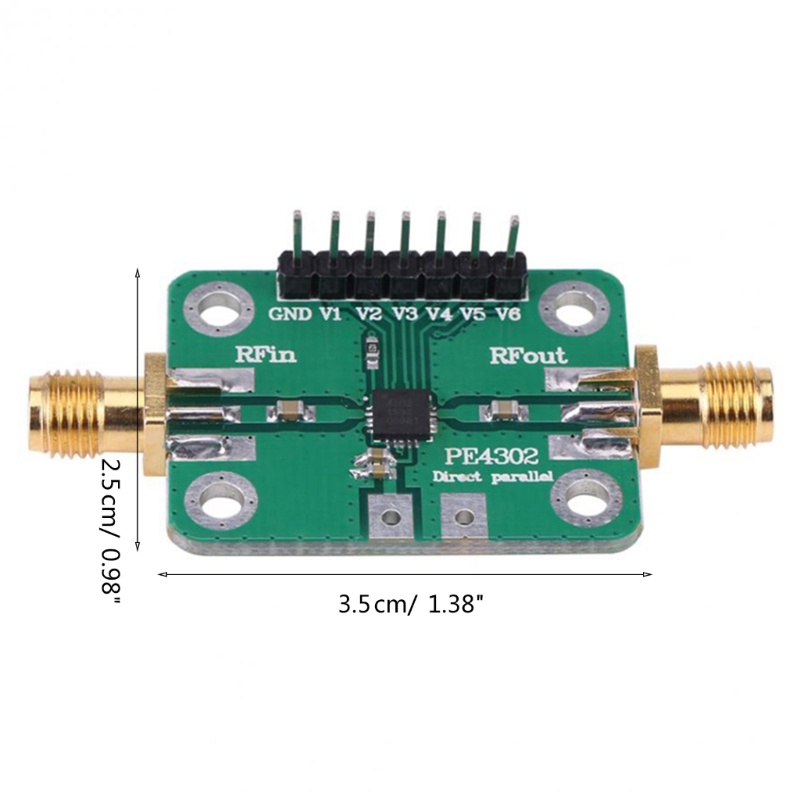 Btsg PE4302 Numerical Control Digital RF Attenuator Module 1MHz-4GHz Paralel 0.5dB Langkah 31.5dB Nilai Attenuasi