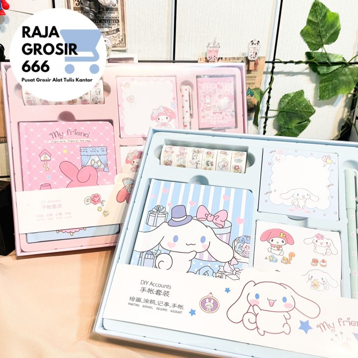 

Best Seller Paket Jurnal 7 In 1 Free Hardbox Melody Cinamoroll Kertas Terbagus Bag