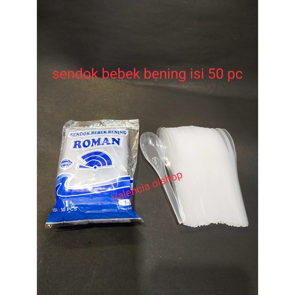 Sendok plastik bebek bening 50 pieces 1 pack