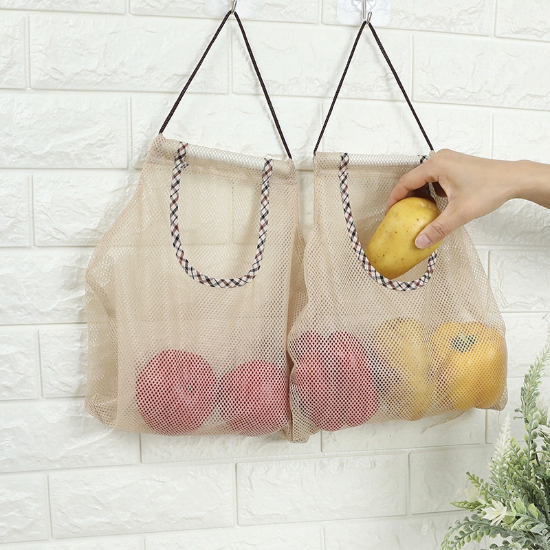 Tempat Buah Gantung / Tas Jaring Gantung Penyimpanan Buah Bawang / Keranjang Buah Jaring