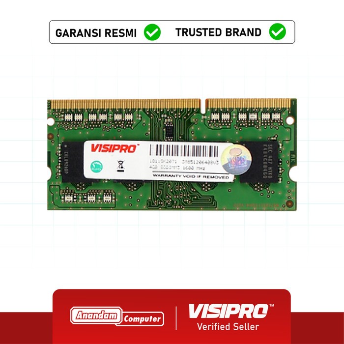 VISIPRO SODIMM 8GB DDR3 PC 12800 – 1600 Mhz RAM LAPTOP