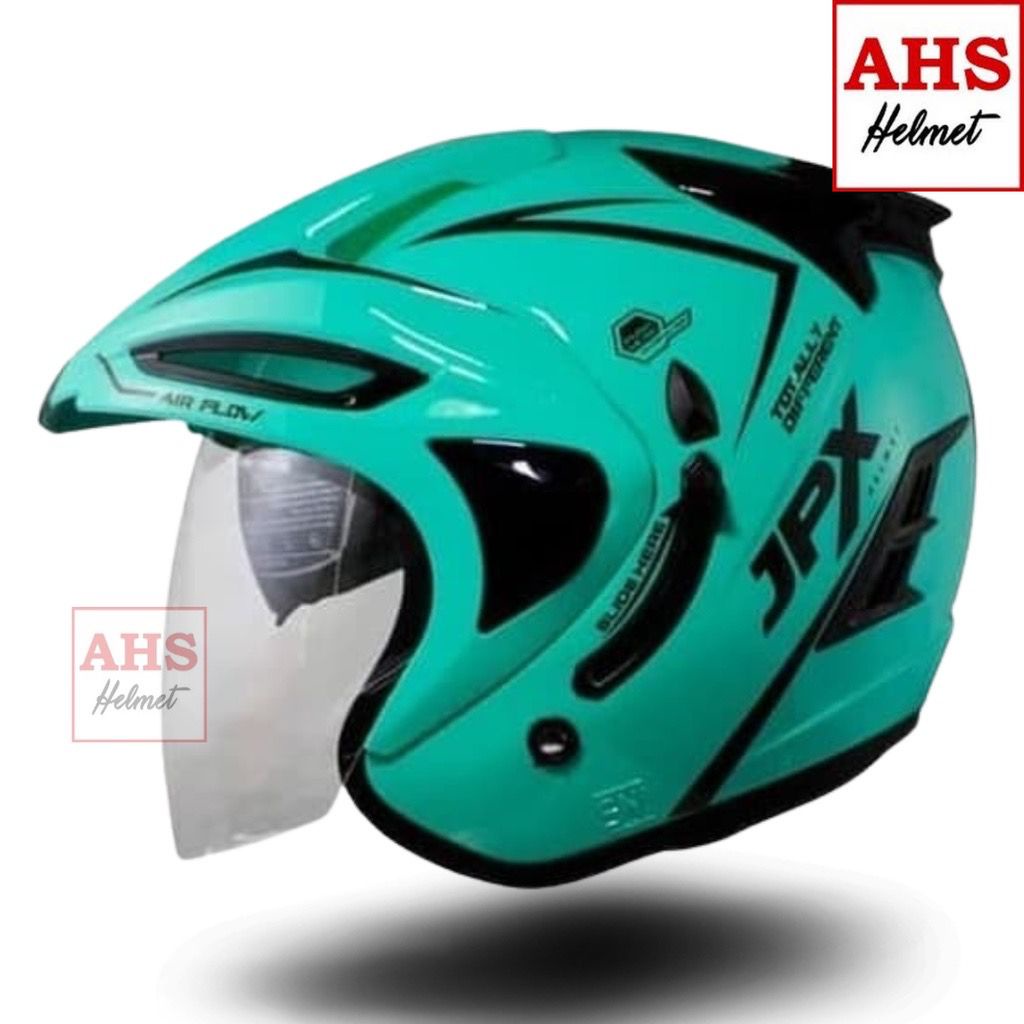 HELM JPX SUPREME 2 SOLID DOT SNI DOUBLE VISOR HALF FACE