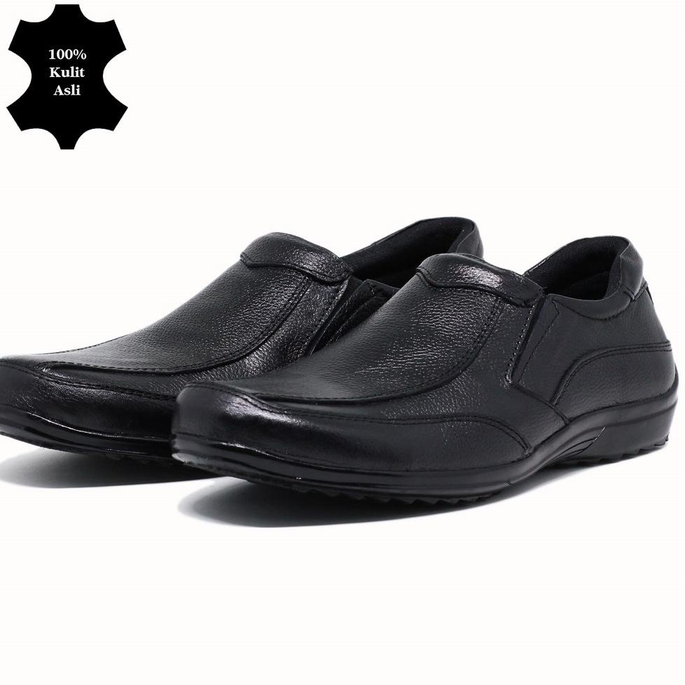 Ready Sepatu Pantofel Pria Sepatu Kulit Sepatu Kerja Pantofel Hitam Pria Handmade Cibaduyut Bandung