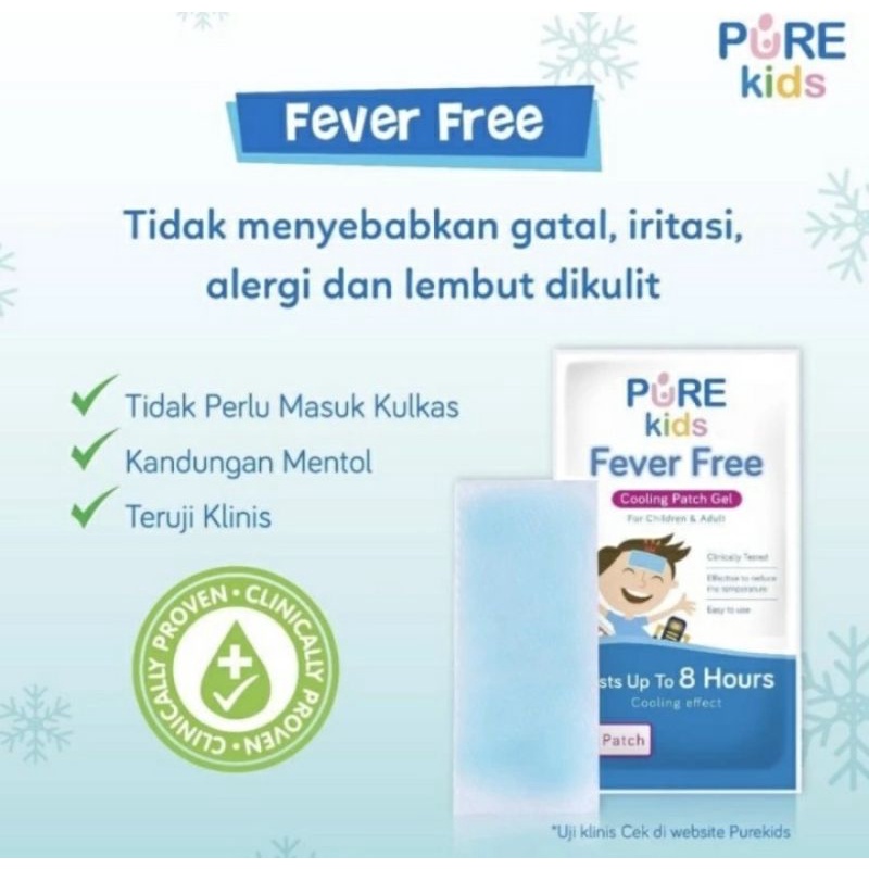 PureKids Fever Free Cooling Patch Gel isi 4 sheet