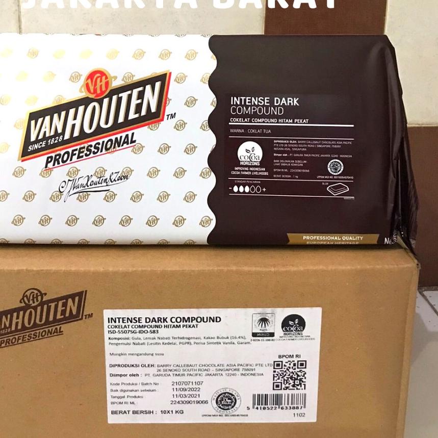 ✧ Van Houten Dark Compound Intense 1 kg | Coklat Batang Van Houten ➾