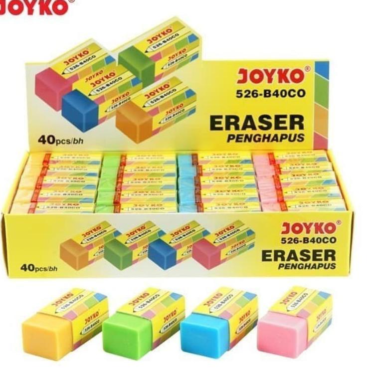 

idq7Q1c Eraser / Penghapus Kecil Joyko B-40CO (Warna) / (1pak)