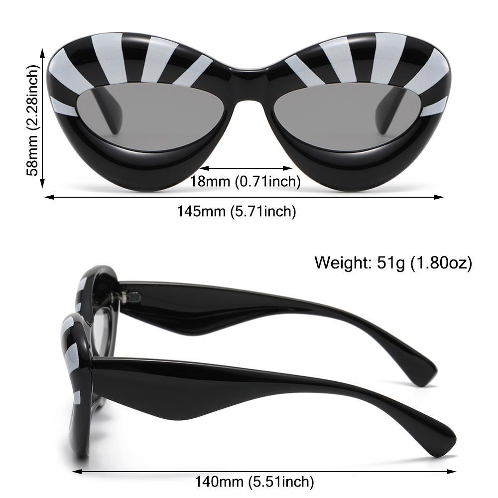 Lily Sexy Lip Sunglasses UV400 Protection Oversized Bingkai Tebal Shades