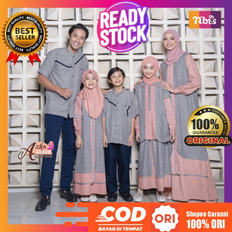 NIBRAS PROMO CUCI GUDANG DISKON 30% SARIMBIT BASMA GRAY BLUE NIBRAS / SARIMBIT NIBRAS TERBARU LEBARA