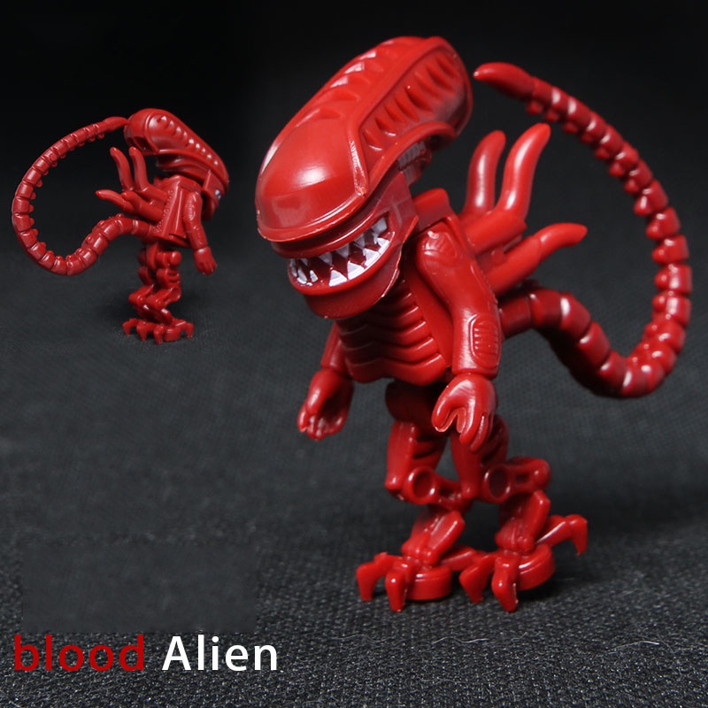 Karakter Film Alien Killer Predator Man Aberdeen Puzzle Rakitan Blok Bangunan Mainan Dekorasi Desktop