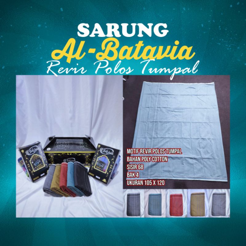 SARUNG TENUN DEWASA POLOS / AL BATAVIA POLOS WARNA RANDOM / MURAH