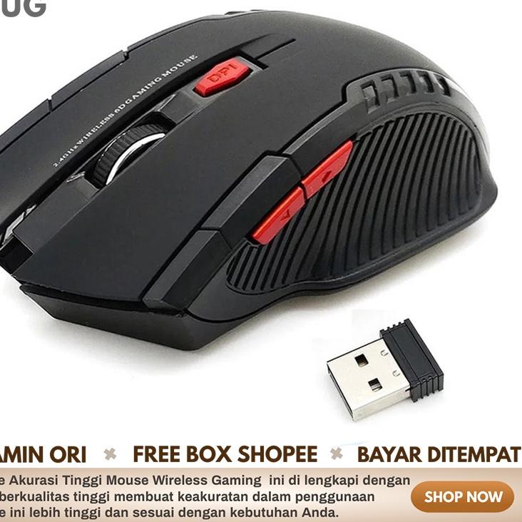 ۝ Mouse Gaming Wireless Tanpa Kabel Silent Bluetooth Ergonomic Wireless Gaming Mouse Murah ♀
