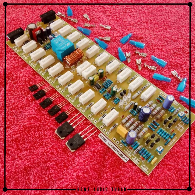 Kit Driver Amplifier YIROSHI 3U plus INBAL PROTEKTOR dan LED CLIP PCB FIBER fr4