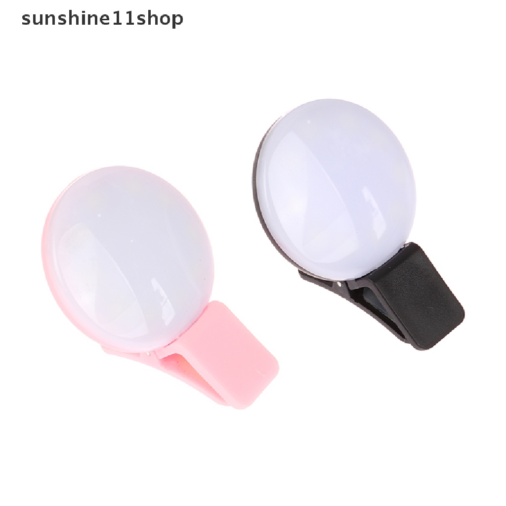 Sho Lampu Cincin Selfie LED Ponsel Portable Mini Tahan Lama Lampu Isi Tiga Stop N