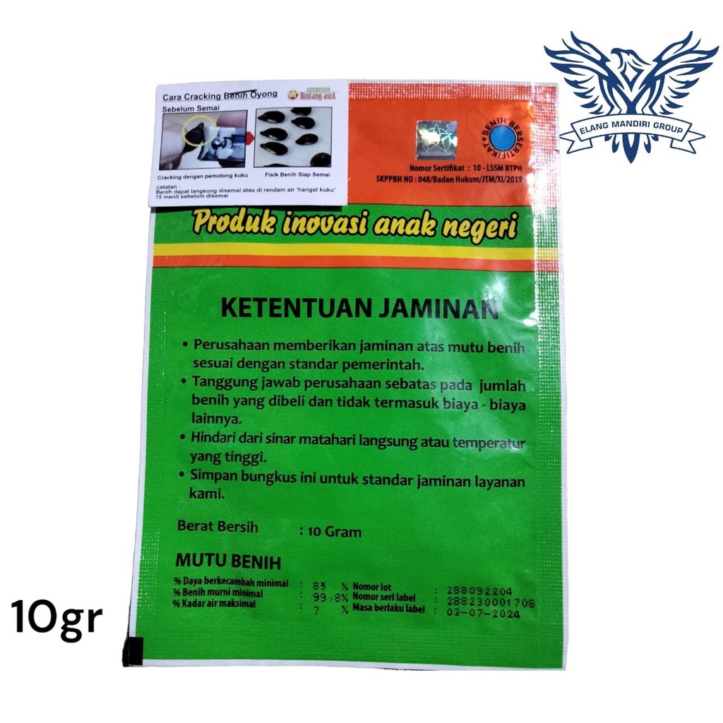 Benih Bibit OYONG CARISSA F1 10gr Bintang Asia 100% Original