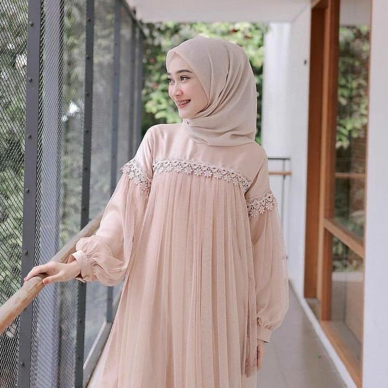 Langsung Kirim ZOYA GAMIS PESTA / TILLE RENDA /BAJU DRESS MAXY