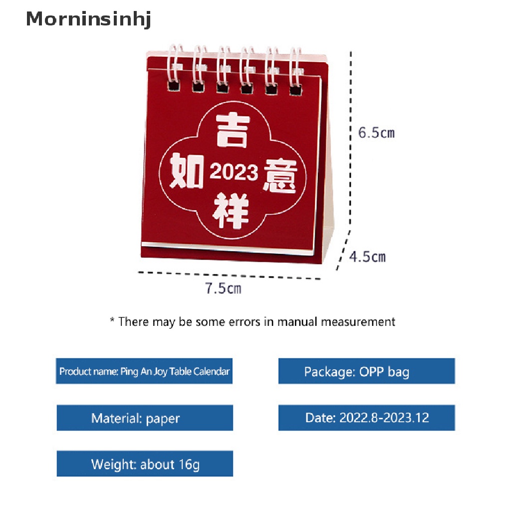 Mornin 2023kalender Meja Menebal Kalender Meja Desain Koil Buat Jadwal Tahan Lama2023Kalender Kertas Desktop Mini Sederhana id