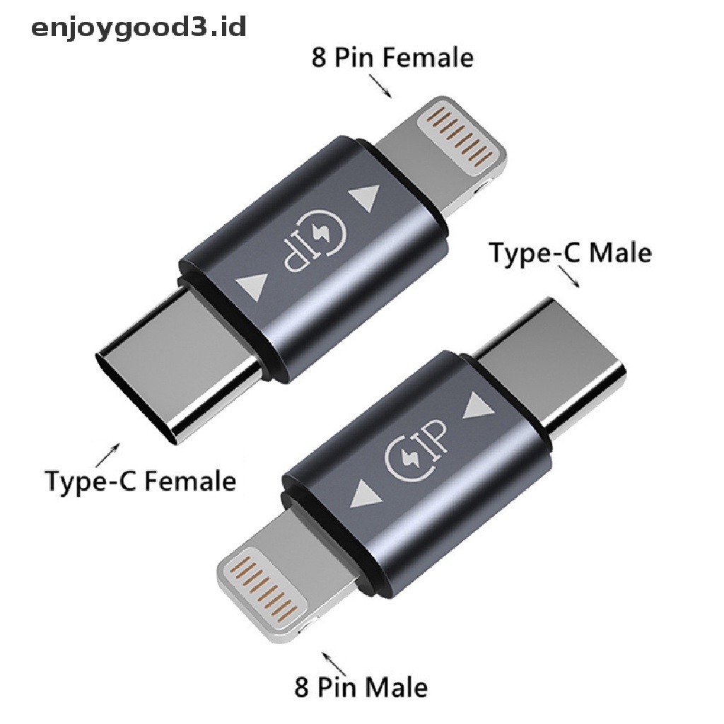 [Rready Stock] Converter Adaptor Kabel Data Pengisian USB Tipe C Ke 8pin Untuk iPhone tablet Adapter (ID)