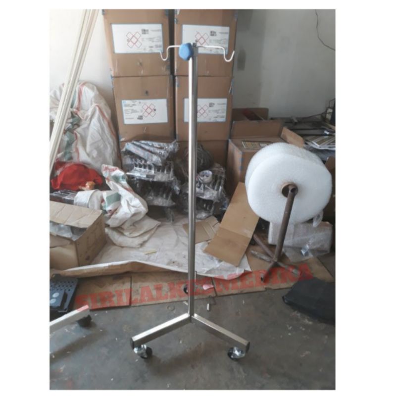 Tiang infus kaki 3 stainless/Tiang infus stainless