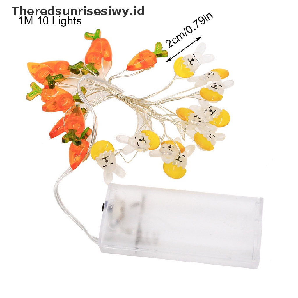 # Baju Lebaran # 1pc 1M Lampu String Kelinci LED Dekorasi Paskah Souvenir Pesta Dengan Kotak~