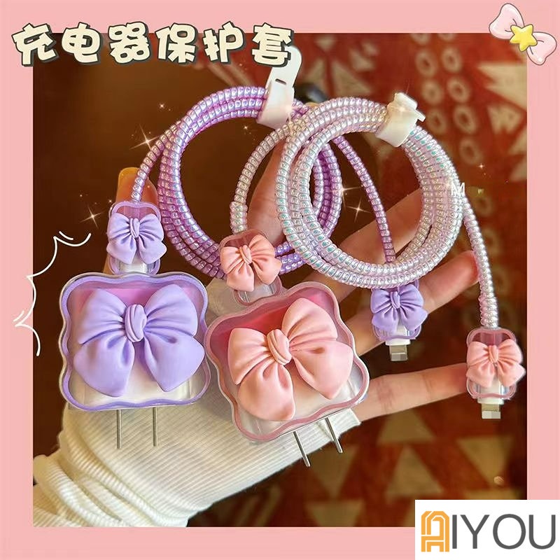 kabel data c Pelindung Kepala Kabel Charger USB Tipe C 20W / 18W Motif Kartun Untuk IP 14 13 12 11 Pro Max