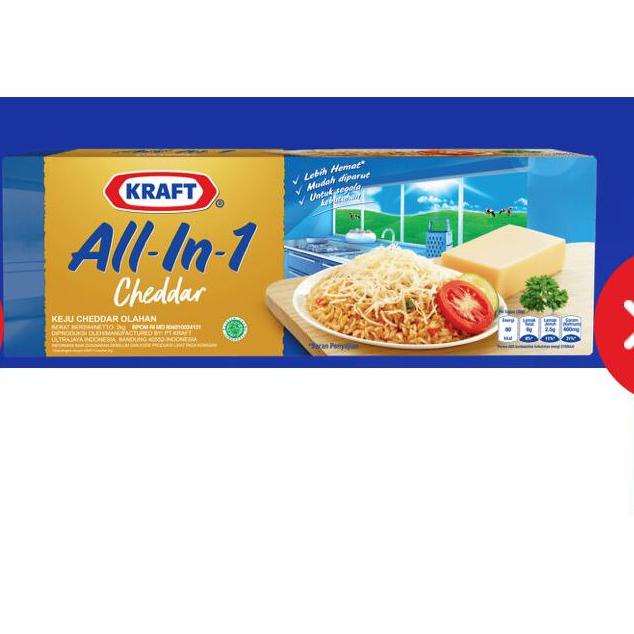 

Terlaris Keju Kraft Cheddar All-in-1 2kg !!- grosir