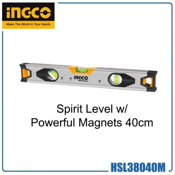 INGCO Spirit Level With Powerfull Magnet Waterpass Panjang 40 cm