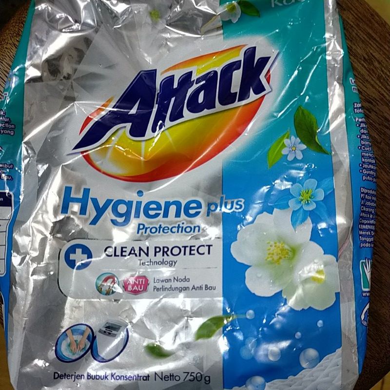 attack hygiene plus deterjen bubuk 750gr