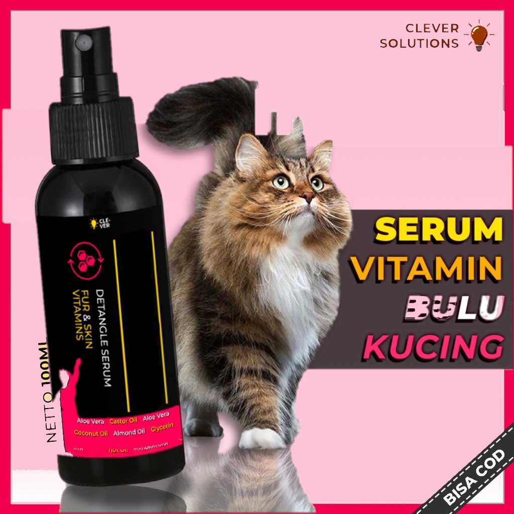 Serum Vitamin Bulu Kucing Spray 100 ML Penumbuh dan Anti Rontok Bulu Kucing Spray Herbal Hair Tonic Spray by Clever Solutions Vitamin Bulu Kucing Obat Rontok Bulu Kucing Persia Anggora Ragdoll Peaknose Himalaya Murah Olive Care Dewarangga Koinami