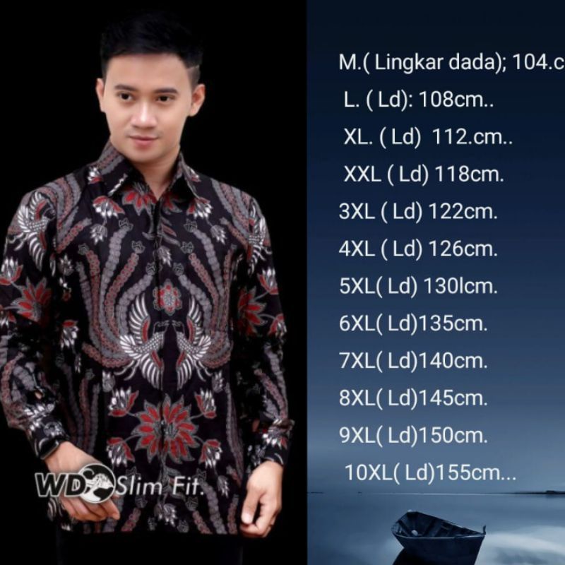 BATIK PRIA BIG SIZE JUMBO LENGAN PANJANG M.L.XL.XXL.3XL.4XL.5XL.6XL.7XL.8XL.9XL.10XL