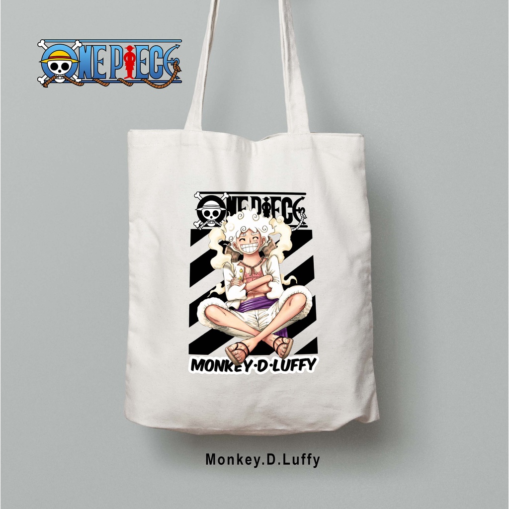 Totebag Anime One Piece Luffy Zoro Sanji Tote bag premium Totebag zipper totebag velcro