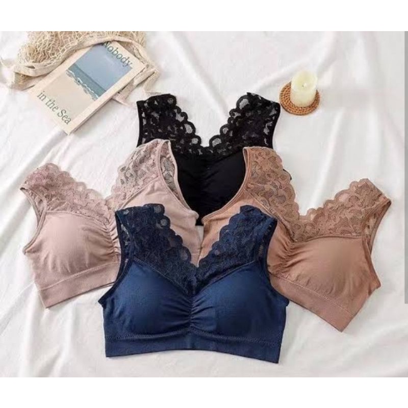 BRA SPORT RENDA BH GYM SENAM WANITA