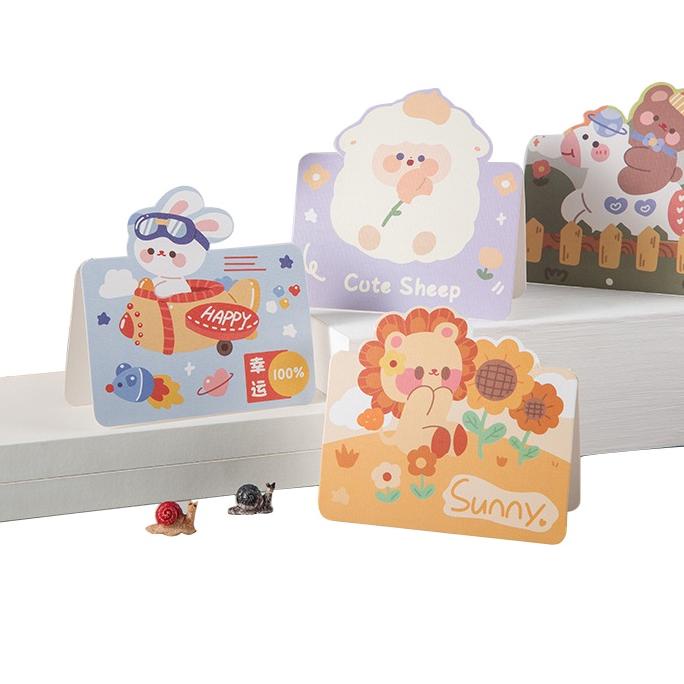 

✨SHOPEE MALL✨ Gift / kartu ucapan bisa custom / thankyou card / THANK YOU CARD lipat little bear greeting card cute girl 