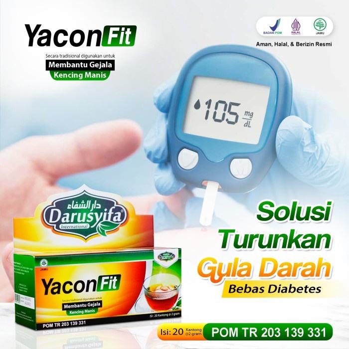 

Teh Celup Yaconfit Yakon Darusyifa Herbal turunkan gula darah