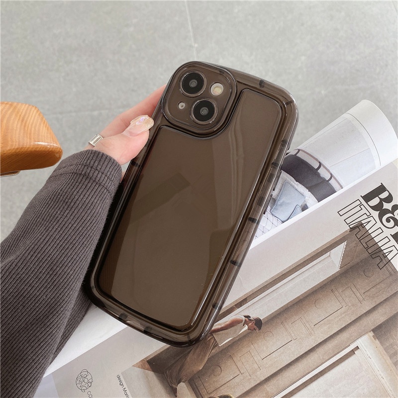 Casing Ponsel Gaya Baru Kompatibel Untuk iphone11 12 13 14promax Bahan Silikon shockproof Transparan casing Penutup Belakang