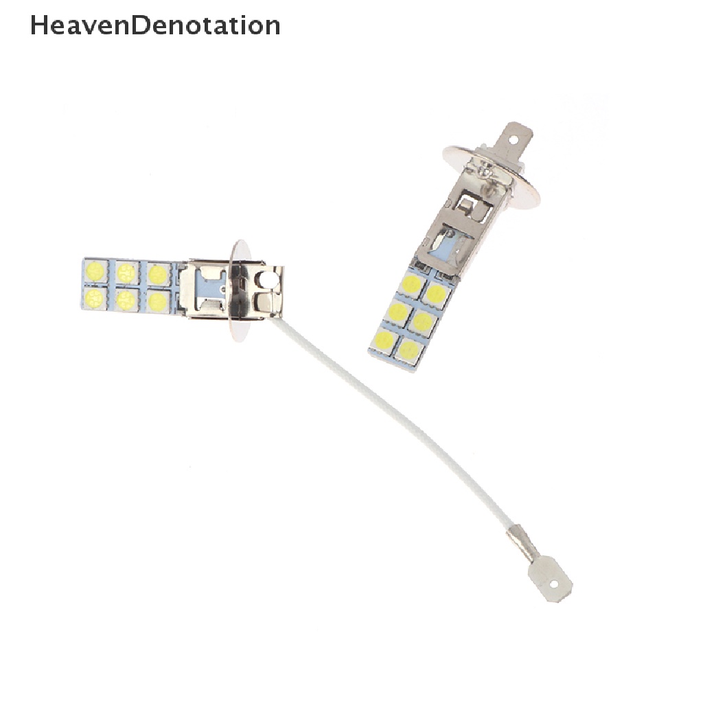 [HeavenDenotation] 1pc Lampu Depan LED Mobil H1 H3 Head Lights 55W 5050chip 6000K Fog White Lamps HDV