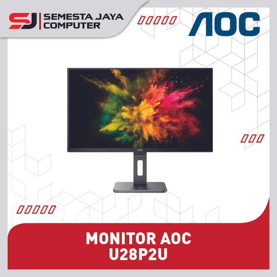 LED Monitor AOC U28P2U 28&quot; 60Hz 4K UHD HDMI DP LED AOC U28P2U BS