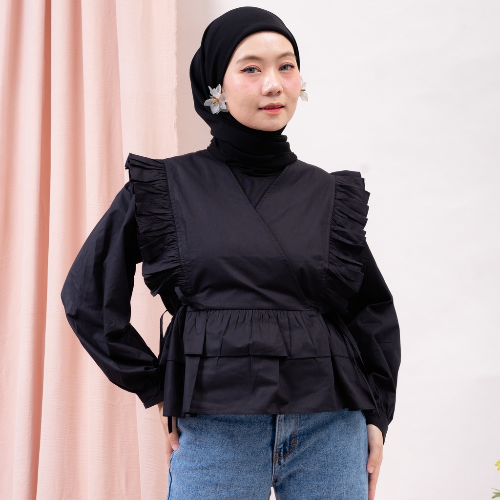 RX FASHION - KIMI BLOUSE KATUN TWISTCONE - PN