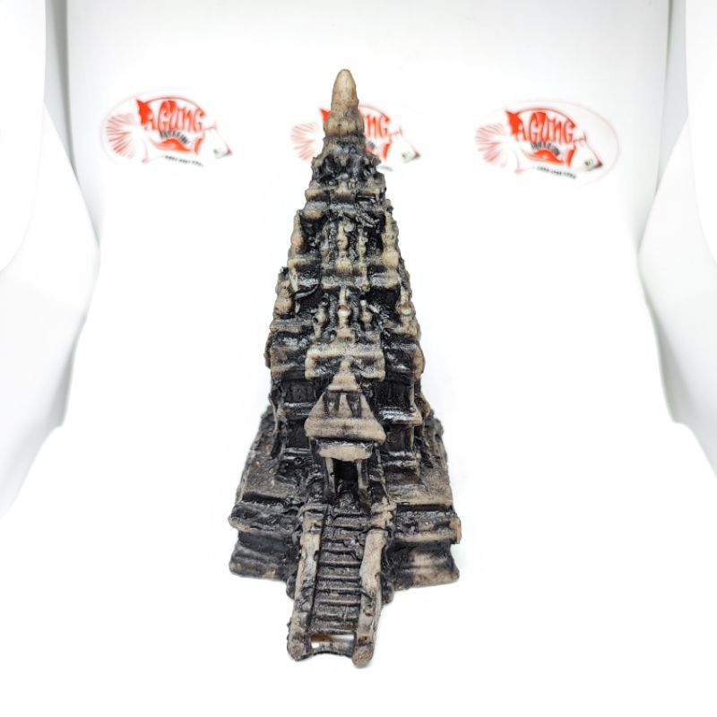 hiasan aquarium candi tinggi 12cm dekorasi aksesoris miniatur