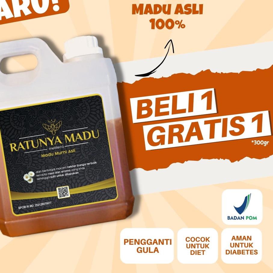 

✮ Murni Asli 1KG 500GR Ratunya Mellifera Dorsata Natural Pure Raw Honey ○