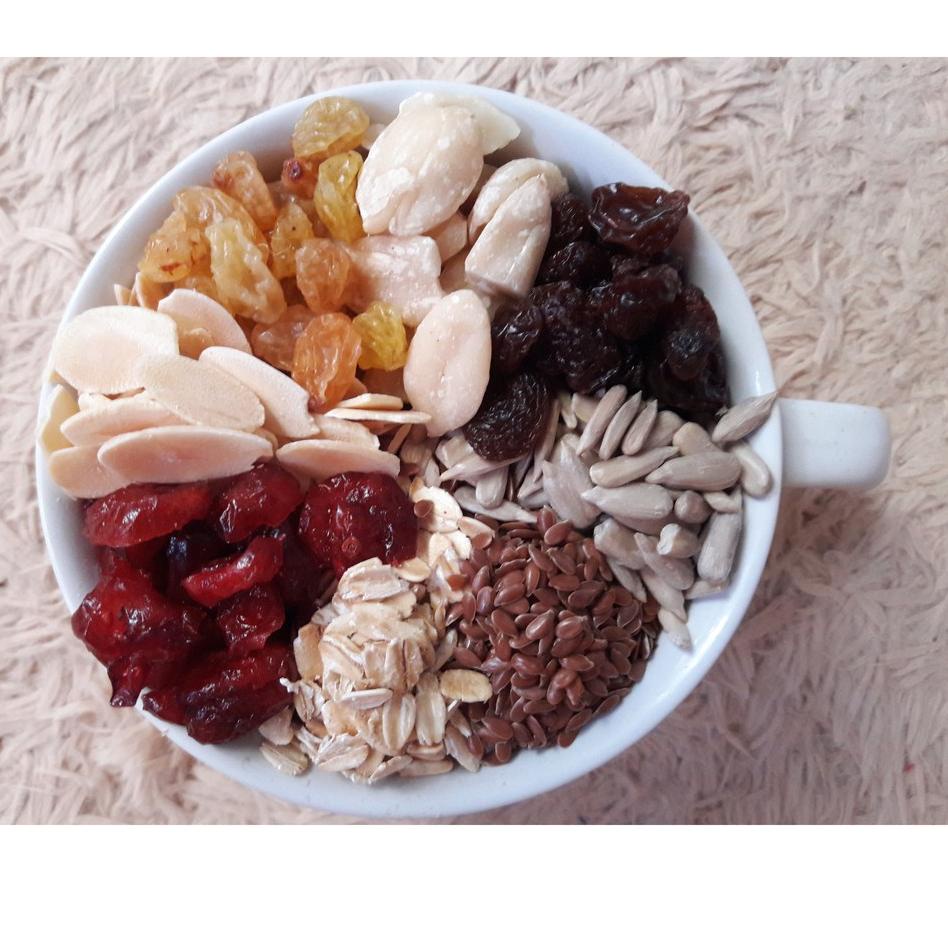 

◘ Healthy Granola Mixed B 500 gram ( Cranberry , Almond , Raisin , Oat ) ➾