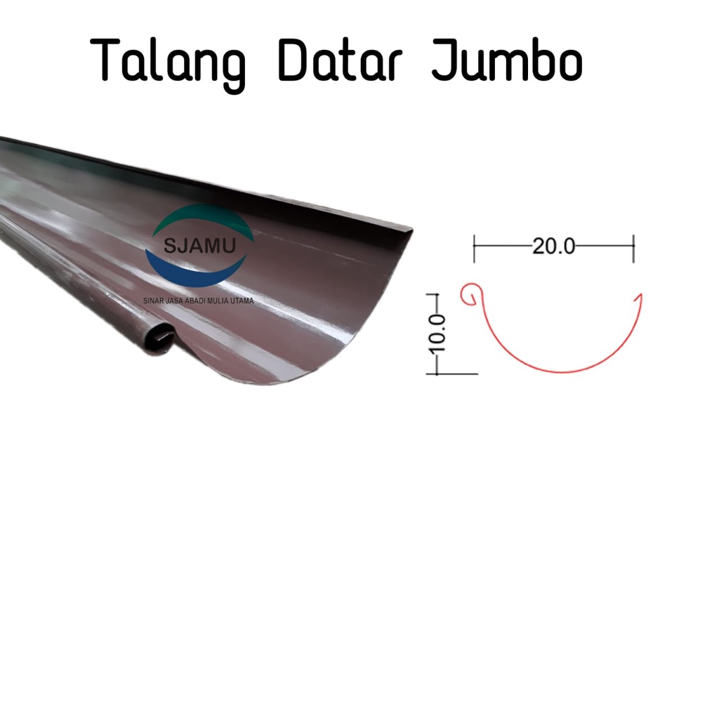 Talang Air Rumah (SJAMU Talang Metal) Talang Jumbo Coklat