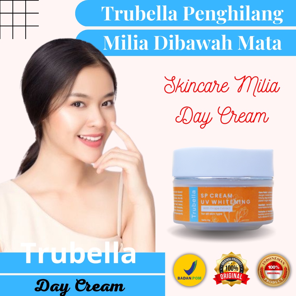 Cream milia ampuh bpom - Trubella Day Cream obat milia - Cream pemutih wajah glowing , Cream milia w