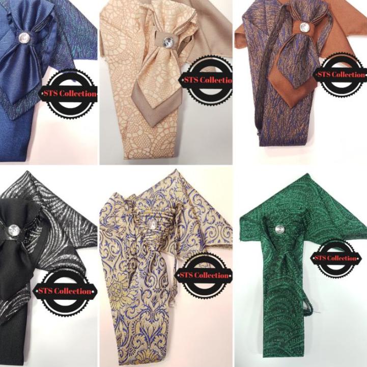 ♕ Dasi pengantin / Dasi STS untuk pengantin / Dasi kerut pengantin + pocket ,dasi panjang pengantin 