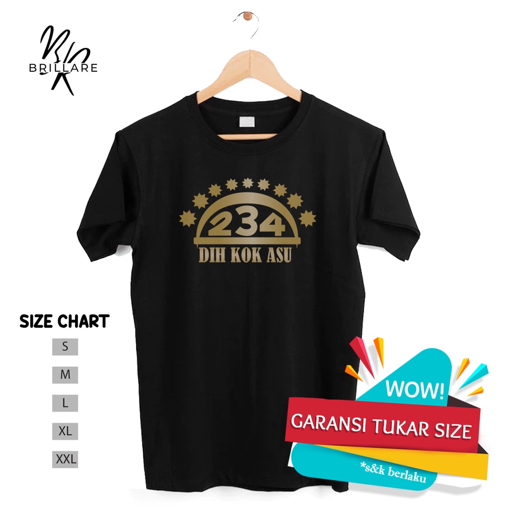 [Brillare] Kaos Plesetan Design Lucu Pria Wanita
